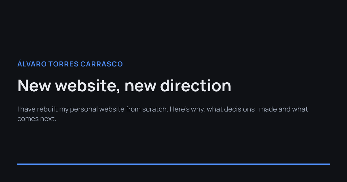 Cover image for New website, new direction