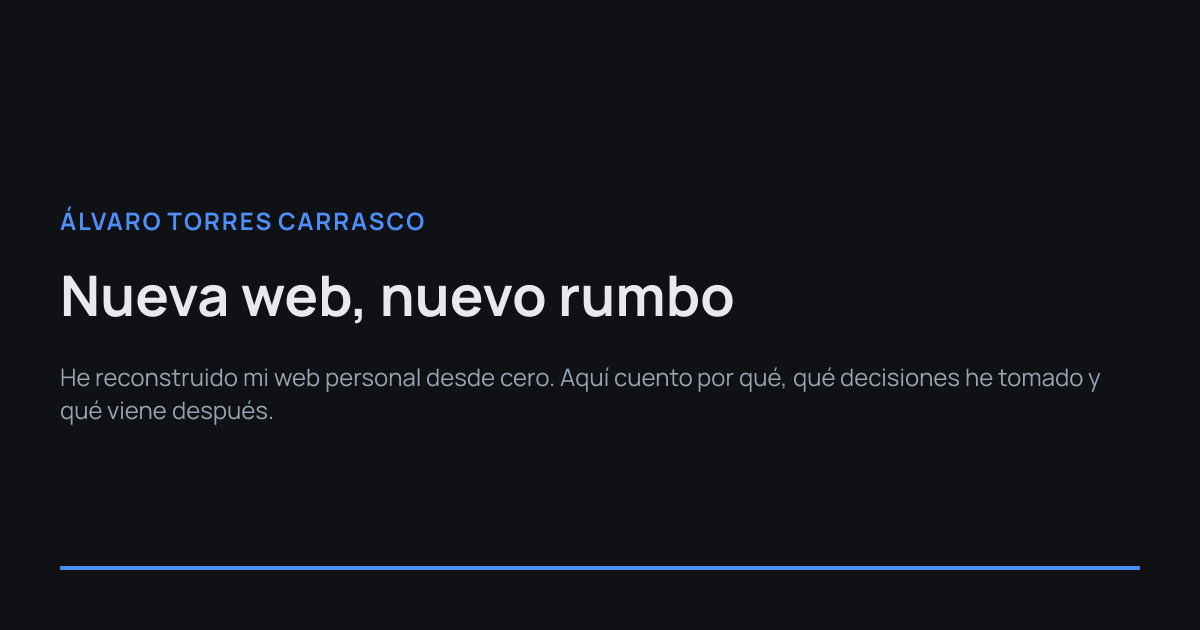 Imagen de portada de Nueva web, nuevo rumbo