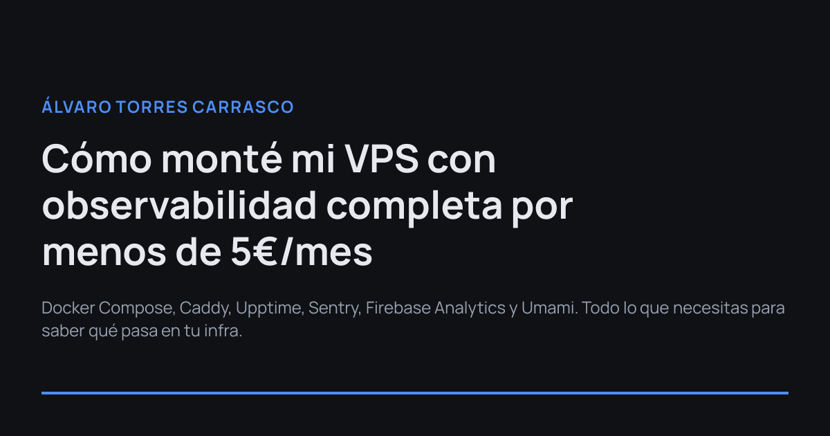 Imagen de portada de Cómo monté mi VPS con observabilidad completa por menos de 5€/mes
